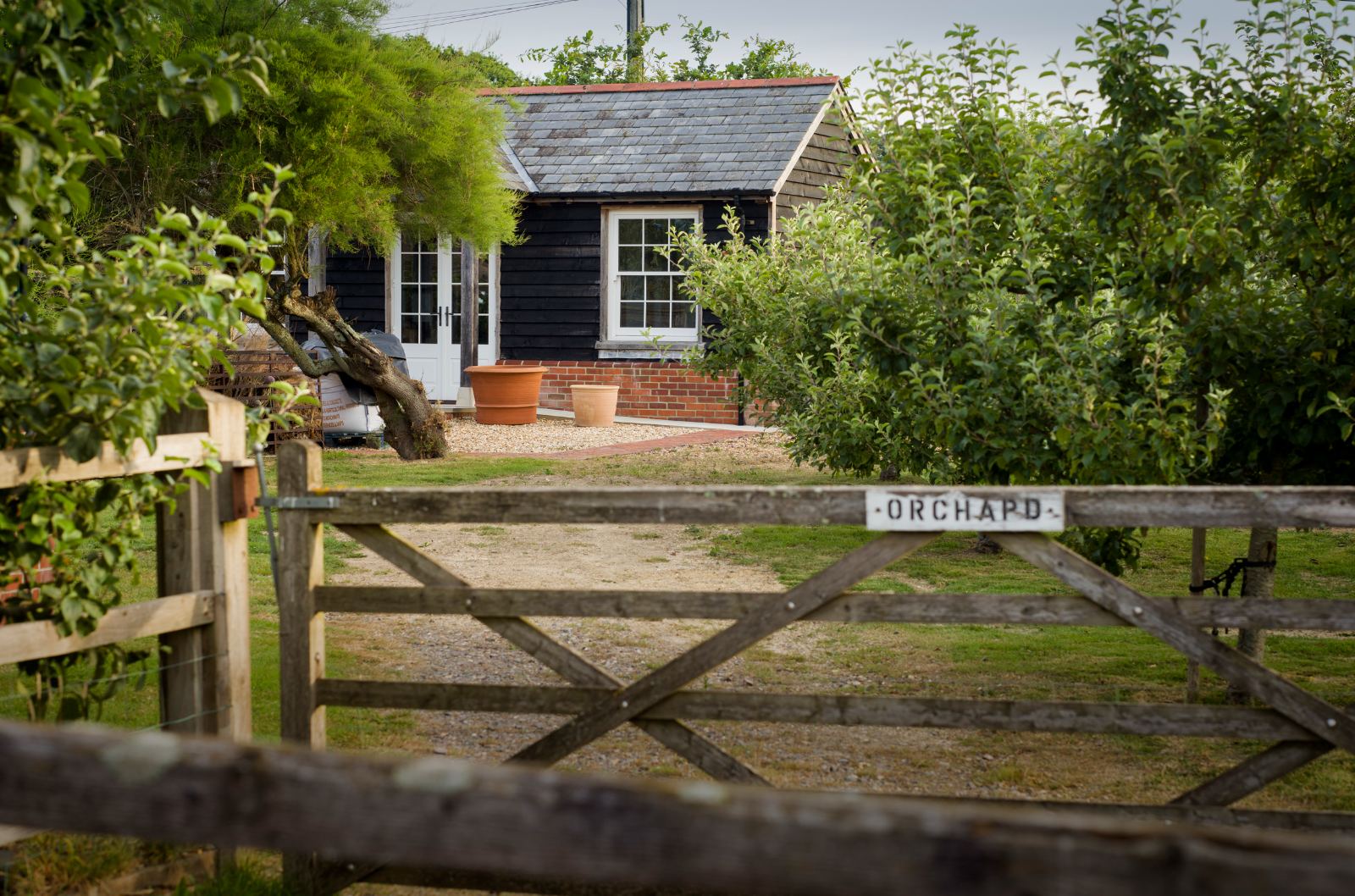 A five-bar gate into the garden